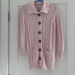 Pink Knitted Cardigan 