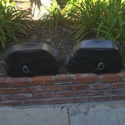 Leather saddlebags