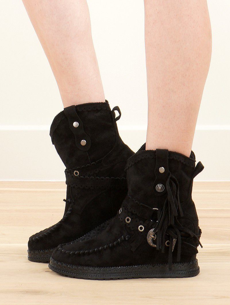 "Oana" fringe ankle boots

