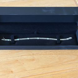 Kay Jewelers White Sapphire And Opal Silver Tennis Bracelet 