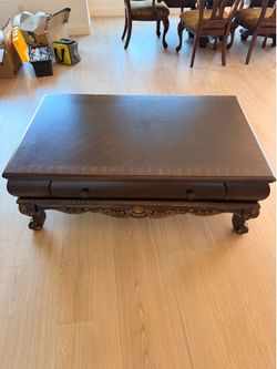 Traditional Dark Cherry Coffee Table