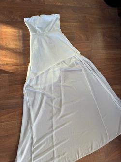 White Strapless Maxi Dress
