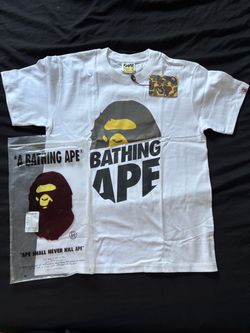 A Bathing Ape BAPE Logo Graphic T-Shirt White, size M