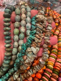 12 + Lb Lot of Natural Stone Bead Strands Agate, Turquoise, quartz, Fossils & More Jewelry Making