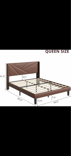 Queen size platform bed frame $140