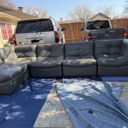 5 Piece, Dark Grey Sectional Sofa
