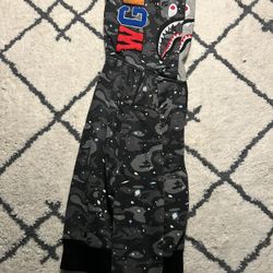 Bape Hoodie Size Medium Black/gray Glow N The Dark