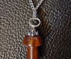 Tiger's Eye Mushroom Necklace