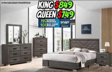 4pcs King Bedroom Set With Ortho Mattress Included