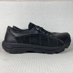 Keen Presidio Size 11 Women Shoes Black Leather Athletic Trail Hiking Oxfords