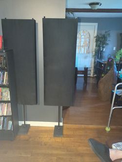 Acoustic Panels 17"X 46" Adjustable Stands Or You Can Mount Directly On The Wall .I Have 10 Pieces, $75 Each Sold Individually Or As A Bundle.