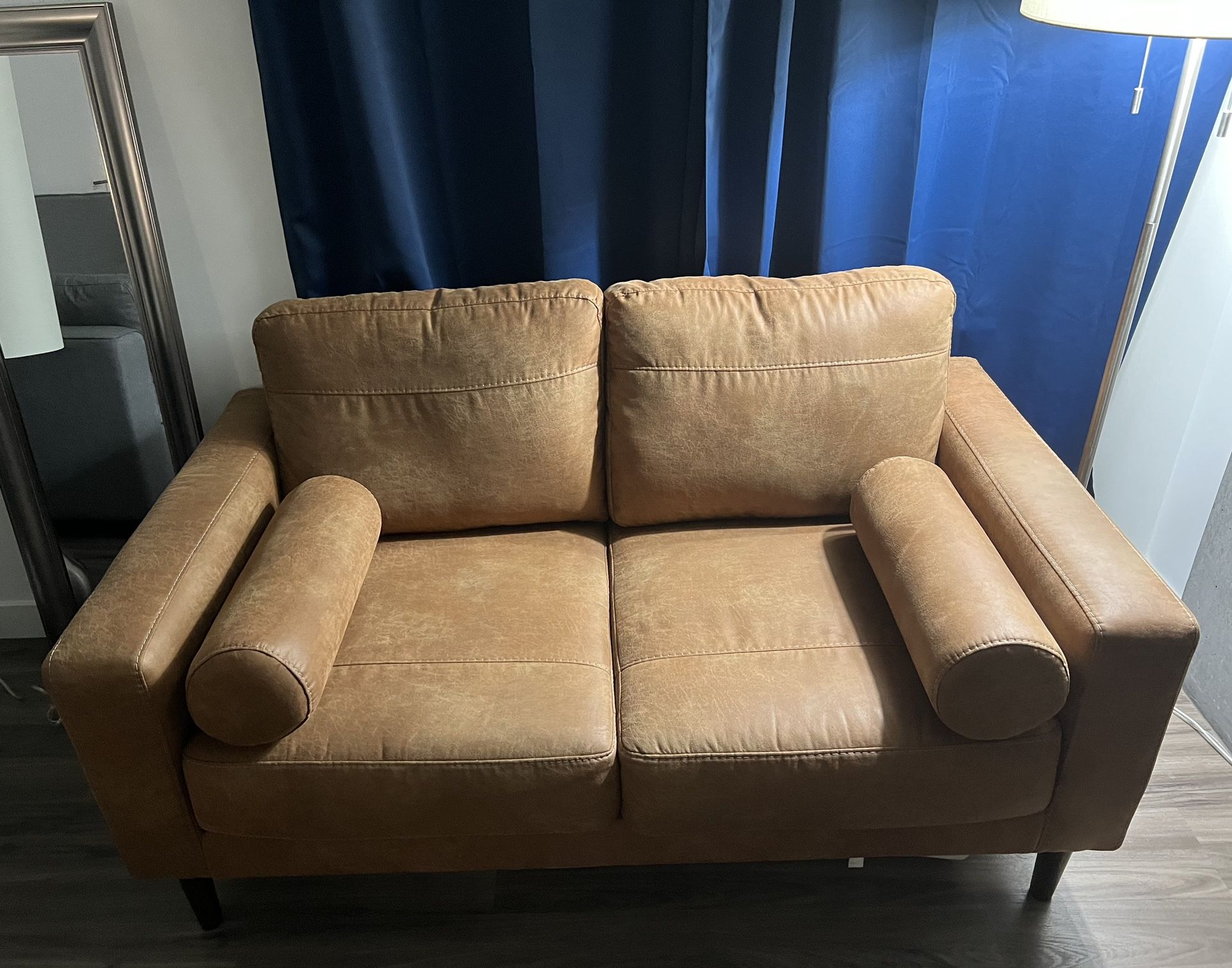 Tan Leather Sofa