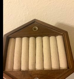 Wooden Hexagonal Ring Display Tray