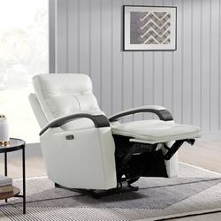New Canmore leather reclining armchair with power headrest
