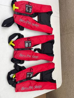 Inflatable Life Vest, AM 33 by Bass Pro Shop, Like New, never inflated.