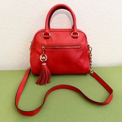 Michael Kors Knox Large Leather Satchel Handbag