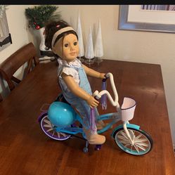 American Girl Doll With Bike