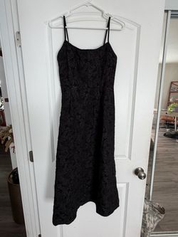 Black Floral Jacquard Dress