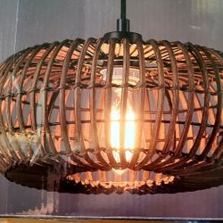 DI Globe 2-IN-1 Rattan Pendant