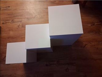 AVAILABLE: View All Pics  / Details..SET OF 3 STURDY  METAL PLANT STANDS OR ACCENT DISPLAY STANDS.