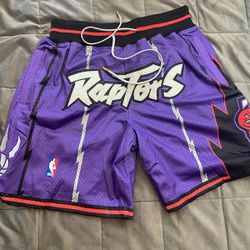 Raptors Purple Shorts New With Tags (sizes Available) 