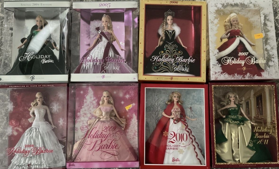 Holiday Barbie’s NEVER OPENED 2004-2011