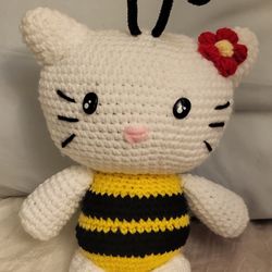 Handmade Crochet Hello Kitty Bee Plush
