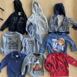 3T Boys Hoodies And Sweaters Bundle Of 9