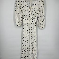Willow Black and White Polka Dot Long Sleeve Dress