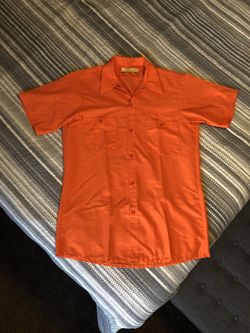 Engineered Work Garments Medium Orange Shirt