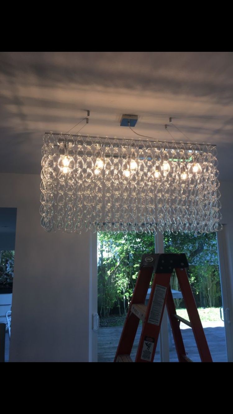 Glass chandelier /brand new /new in box