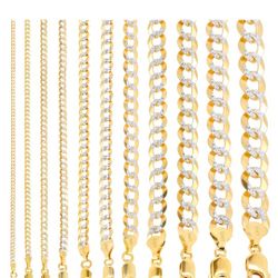 10k Gold Two Tone 10mm 9 Inch Diamond Cut 13.7 Grams Solid Heavy Curb Chain Bracelet 