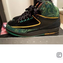 Air Jordan 2 Retro High Db Doernbecher Peacock Kelly Green for