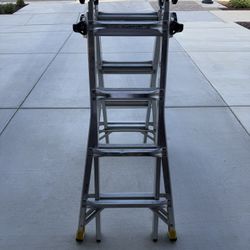 Gorilla Ladders GLMPXA-18 18 ft. Reach MPX Aluminum Multi-Position Ladder, 300 lbs. Load Capacity Type IA Duty Rating