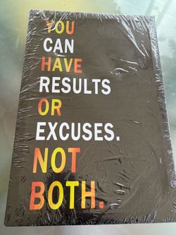 Motivational Quote Poster – Results or Excuses