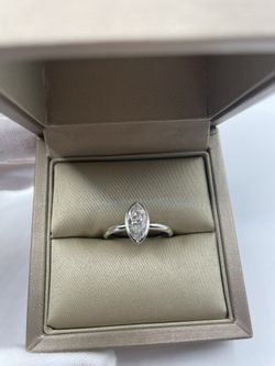 1.05ct Marquise Lab Diamond Ring IGI Certified 14k White Gold
