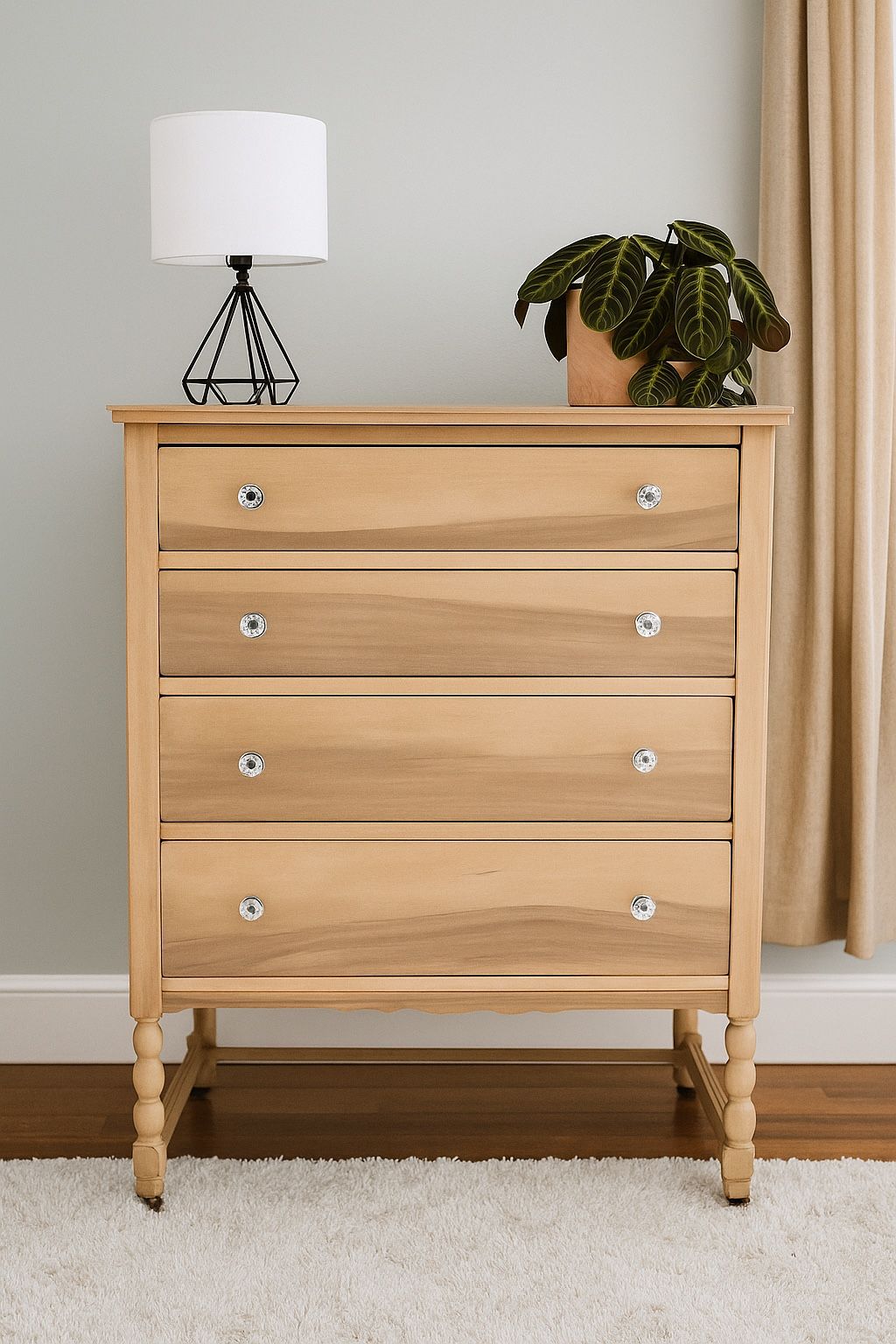 Refinished vintage highboy dresser