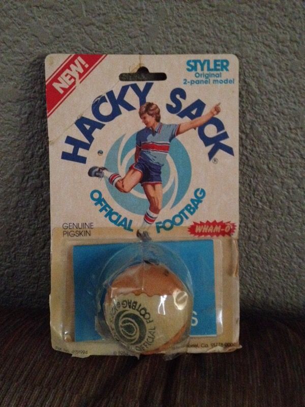 Hacky sack 1984 original package new never played with Hacky sac