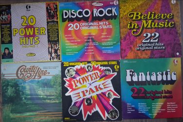 Lot of 6 K-tel LP'S - 1(contact info removed)- Rock,Pop, Disco, Country ~all LP'S range VG-EX