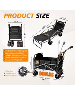 Heavy Duty Folding Wagon Cart