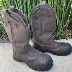 Justin Comp Toe Waterproof Work Boots Men's.. Sz 9M.
