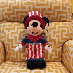 Disney World Mickey Mouse Uncle Sam 17" Plush