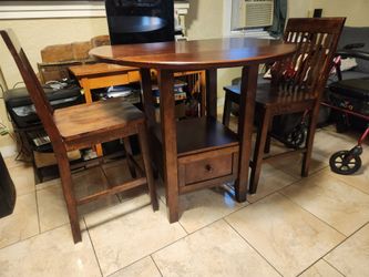 Folding high table with chairs