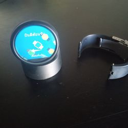Motorola Moto 360 with Case, Band, and Charging Dock
