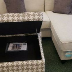 Sectional and ottoman