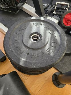 Loose Hub 15lb Rogue Bumper Plates--