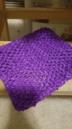 6" purple crochet top