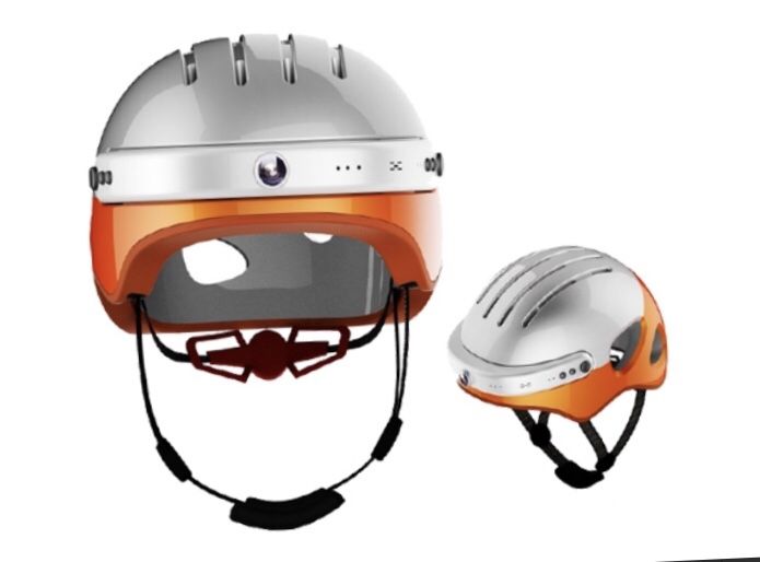 High tech bike helmet