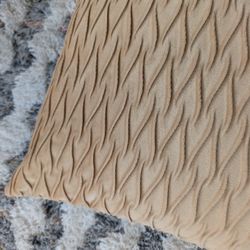 Set of Decorative Throw Pillows – Tan/Camel, 18x18