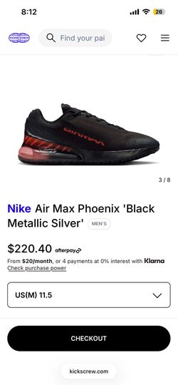 NikeAir Max Phoenix 'Black Metallic